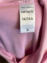 Carter's Pink Velour Hoodie (14/14A)