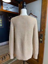 Loft Gold Metallic Thread Knit Sweater (M)