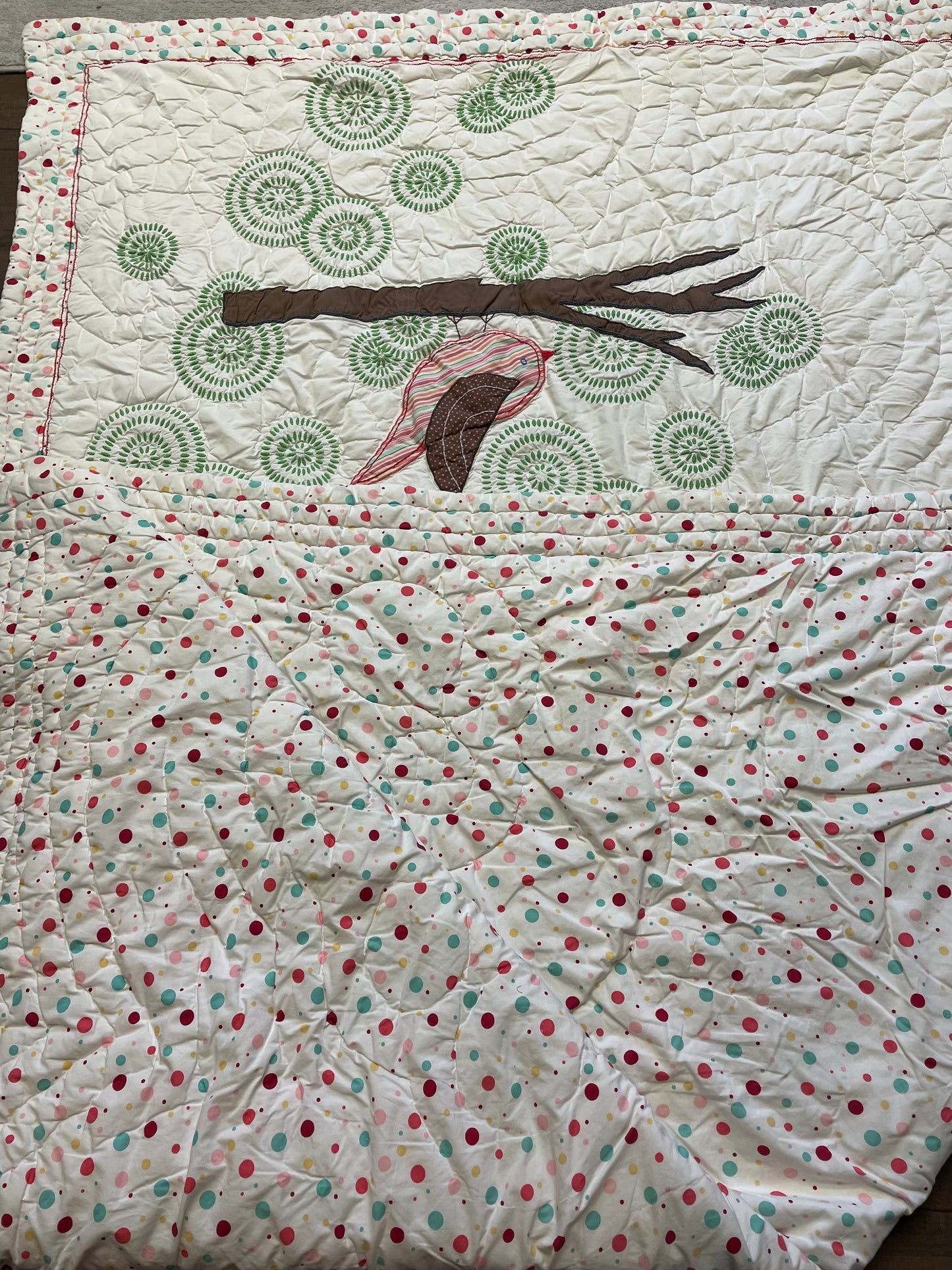 Twin Size Reversible Quilt Comforter & Euro Sham