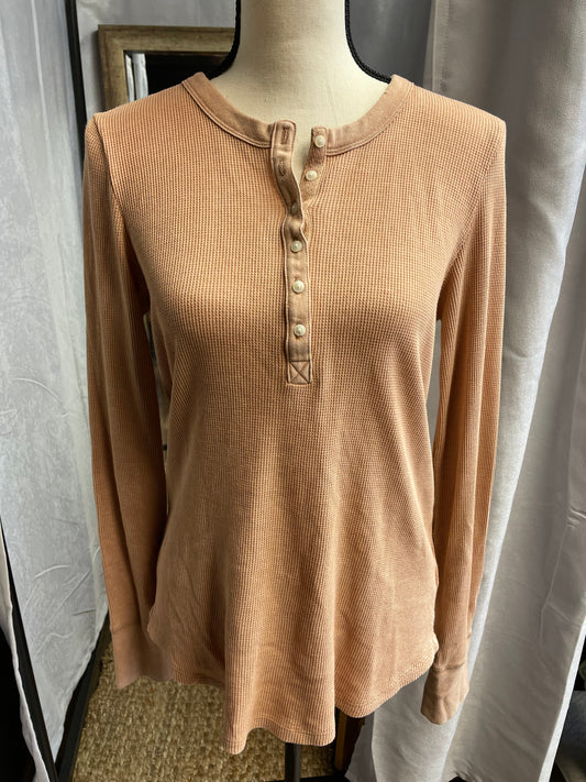 Aerie Waffle 3/4 Button Up Henley (L)