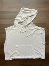 Zyia Active Cropped Sleeveless Drawstring Hoodie (L)