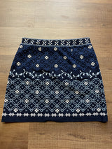 Loft NWT Navy Embroidered Skirt (10)