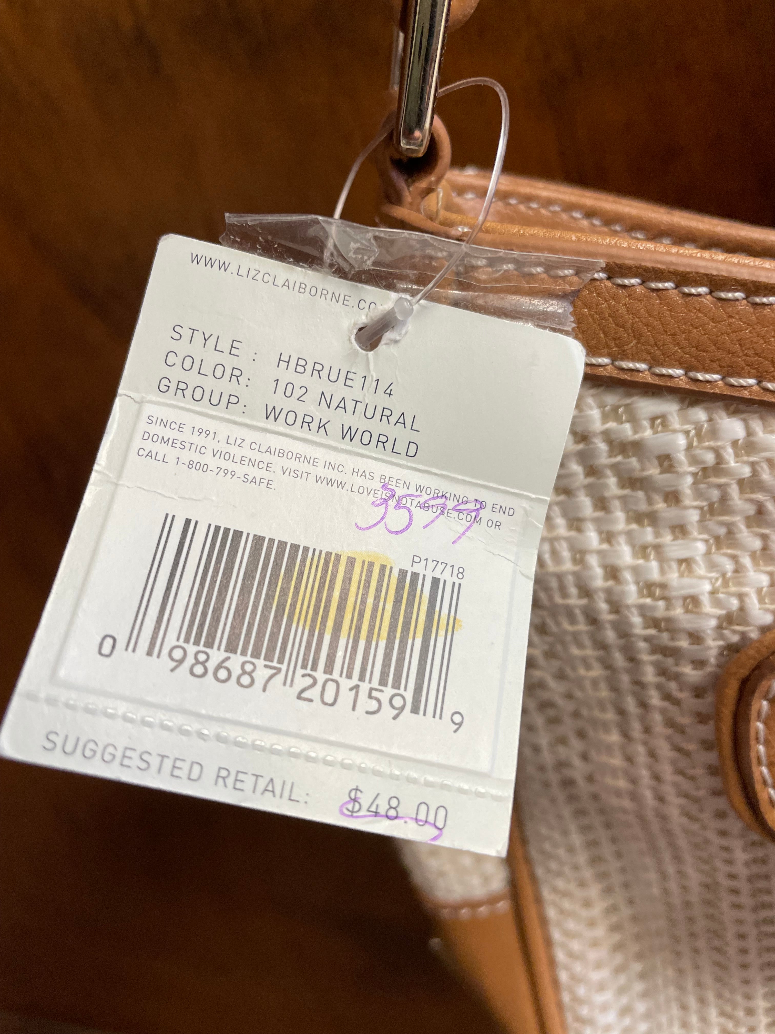 Liz Claiborne Woven Shoulder Bag (NWT)