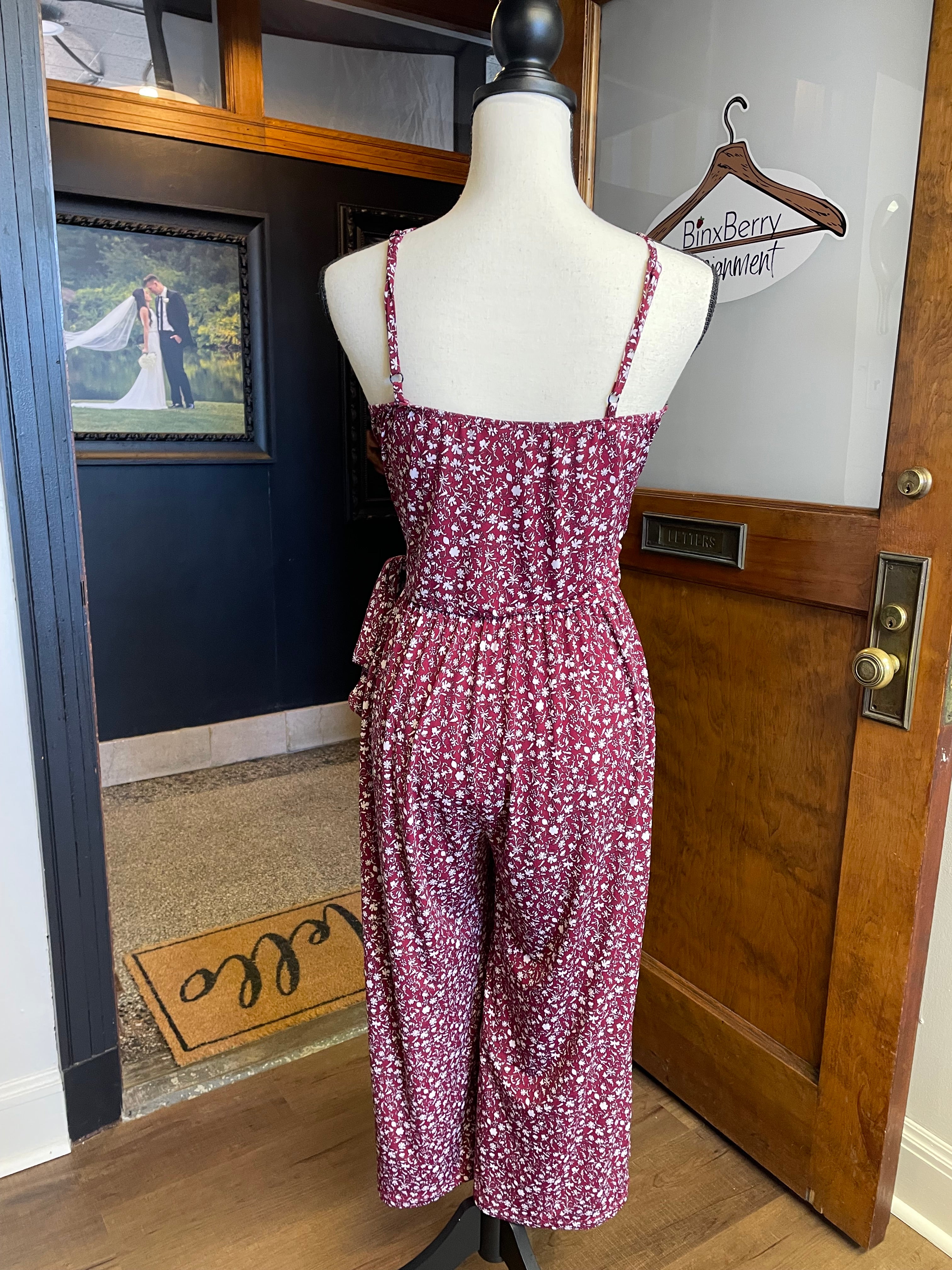 Kaileigh Wide Legged Floral Jumpsuit (S)