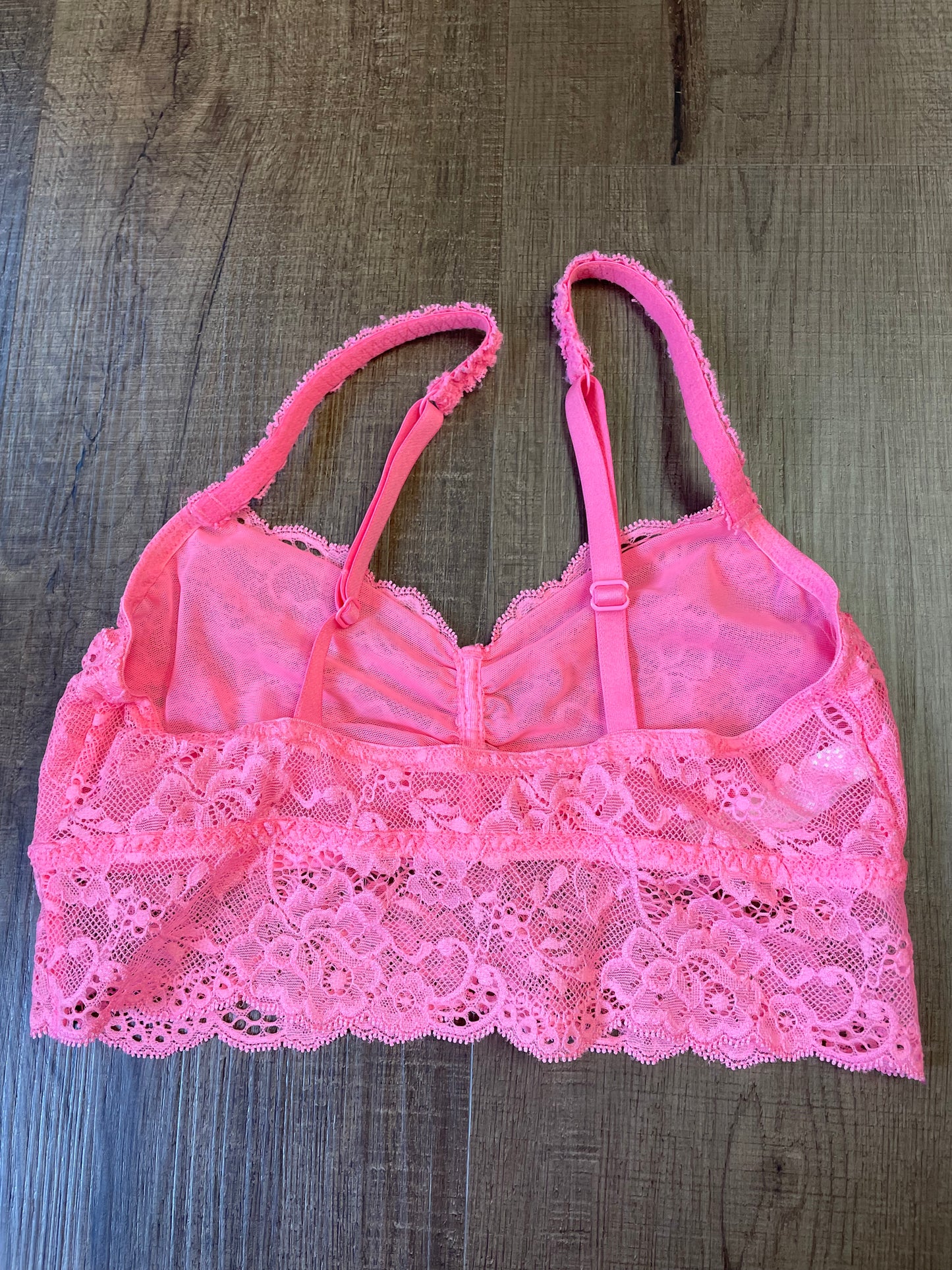 Victoria's Secret Hot Pink Lace Bralette (S)