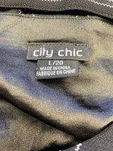 City Chic Belted Pinstripe Sleeveless Dress (20)