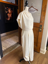 Express Conscious Edit Blouse Top Cream Jumpsuit (XL)