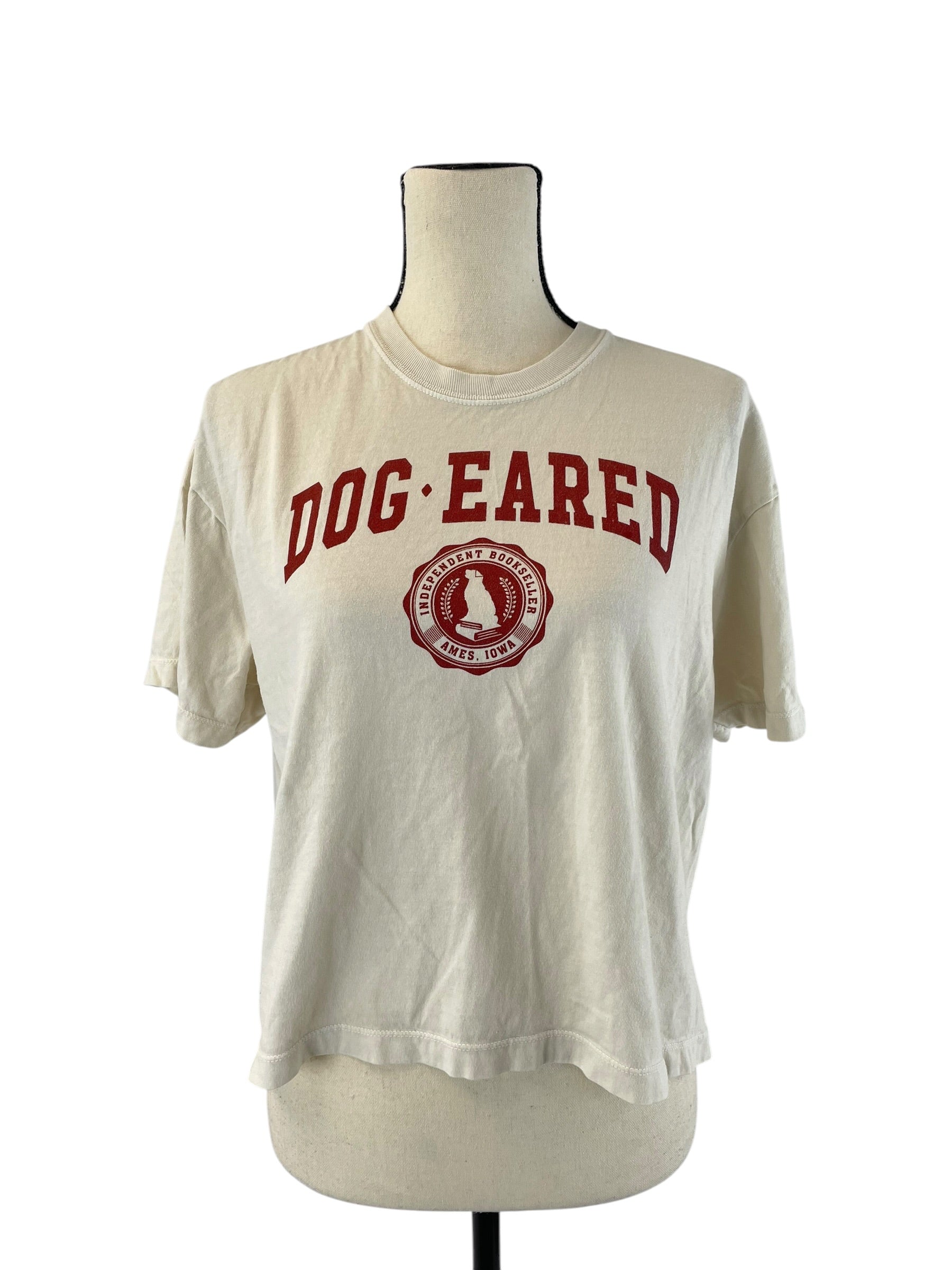 Dog Eared Independent Bookstore Cropped Tee (L)