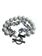 Givenchy Two Strand Faux Pearl and Crystal Bracelet