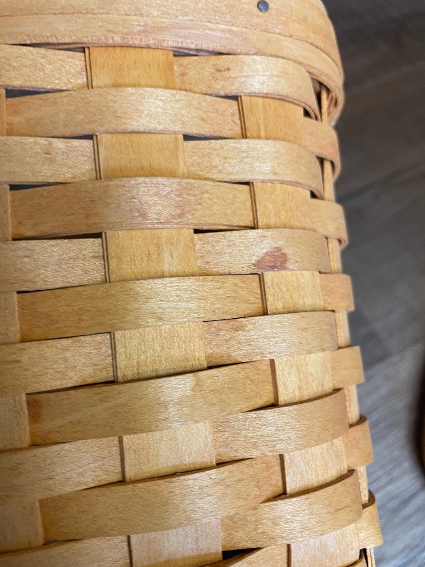 Longaberger Tall Tissue Basket with Orchard Park Plaid Liner