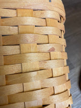 Longaberger Tall Tissue Basket with Orchard Park Plaid Liner