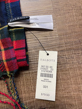 Talbots Plaid 100% Wool Scarf