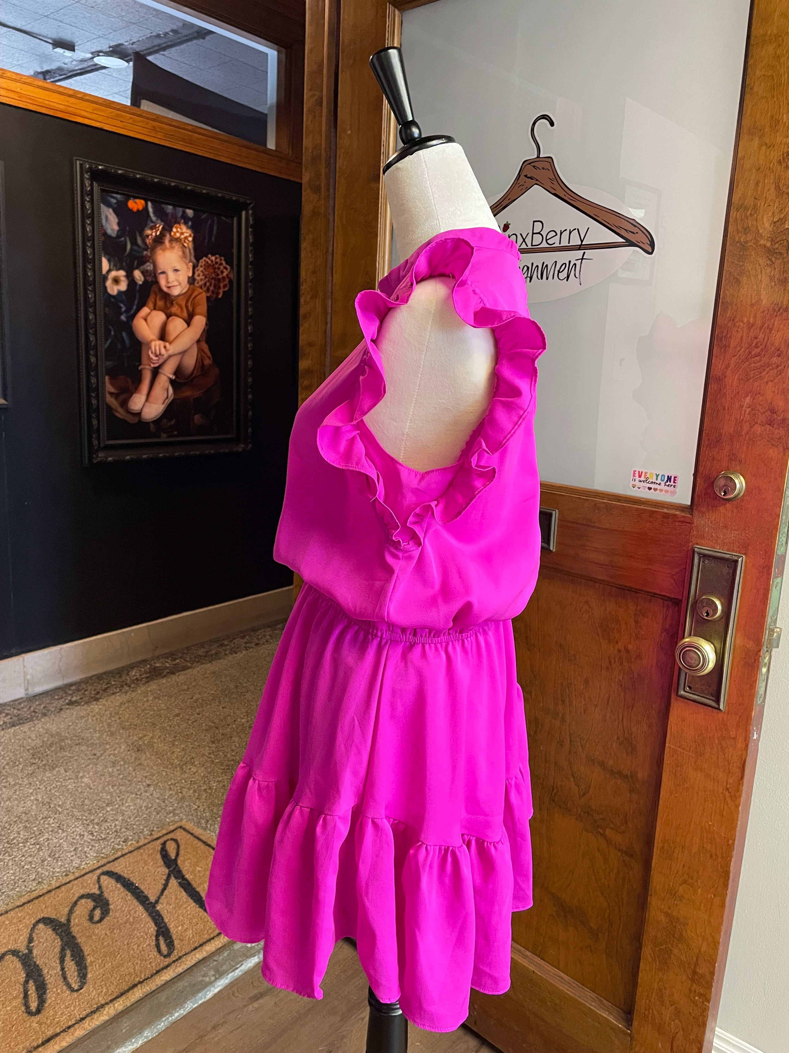 TCEC Ruffle Sleeve Summer Dress (L) - BinxBerry Consignment