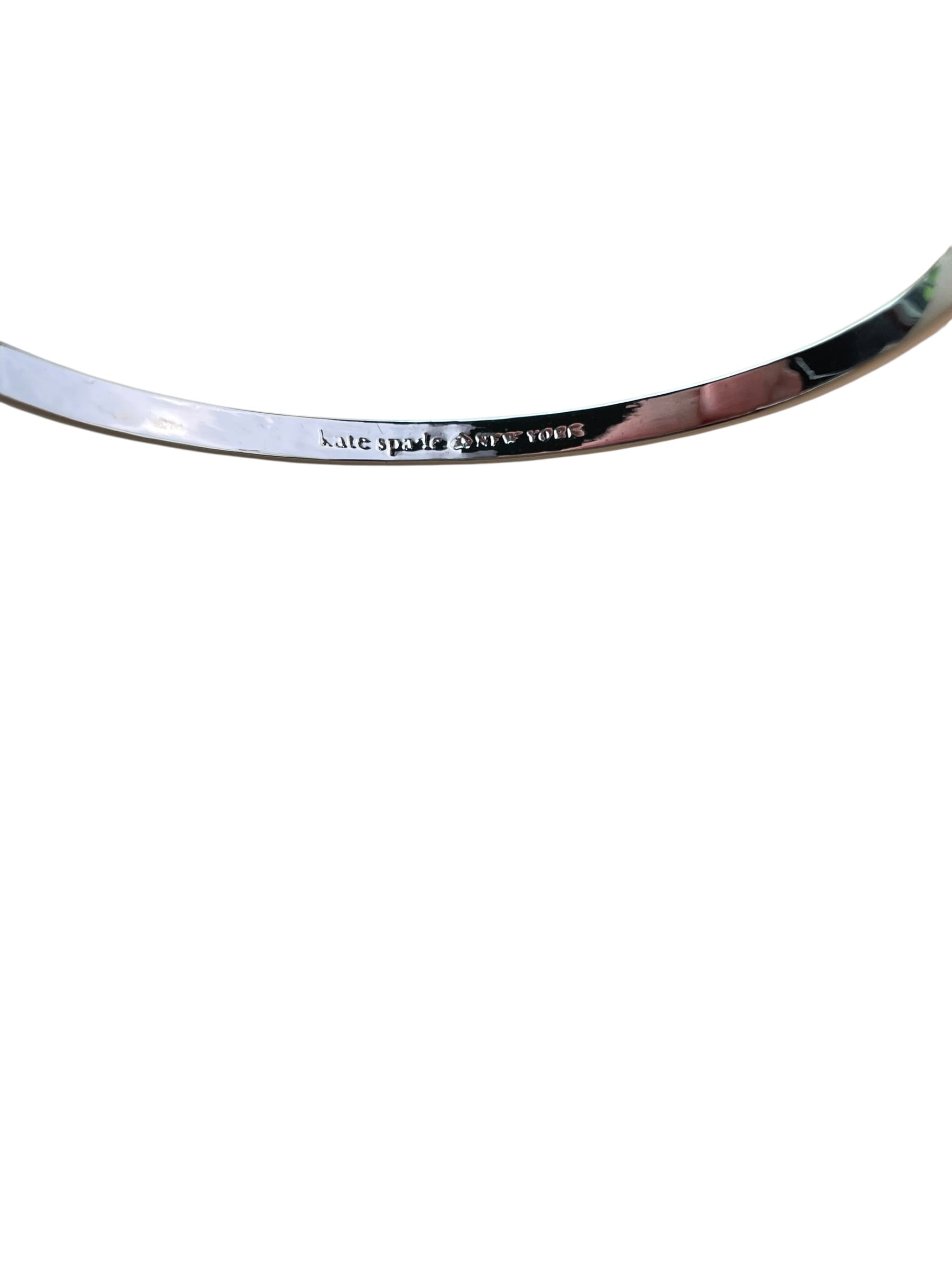 Kate Spade Silver Skinny Mini Bow Bangle