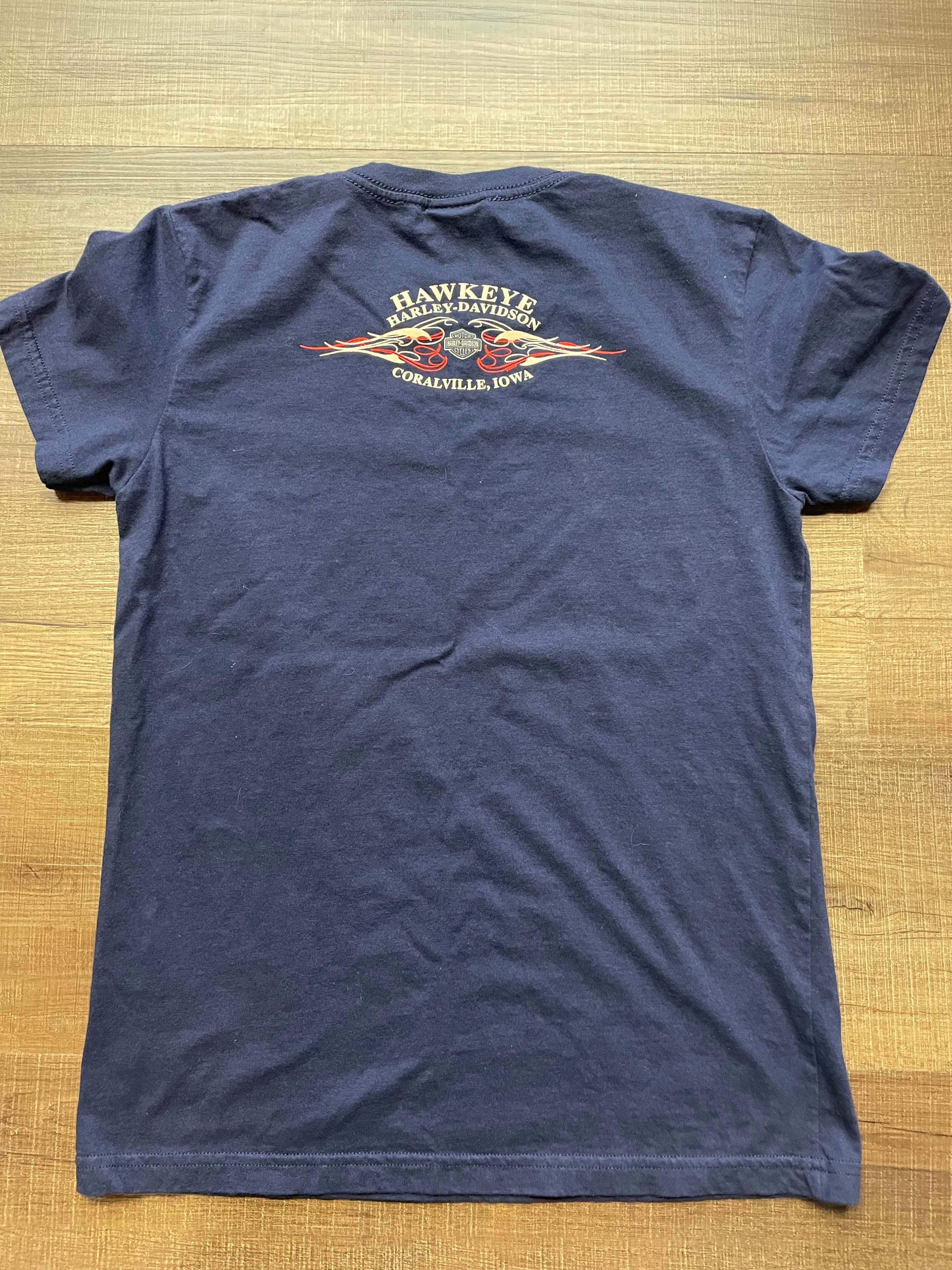 Hawkeye Harley Davidson Women's Tee (L)