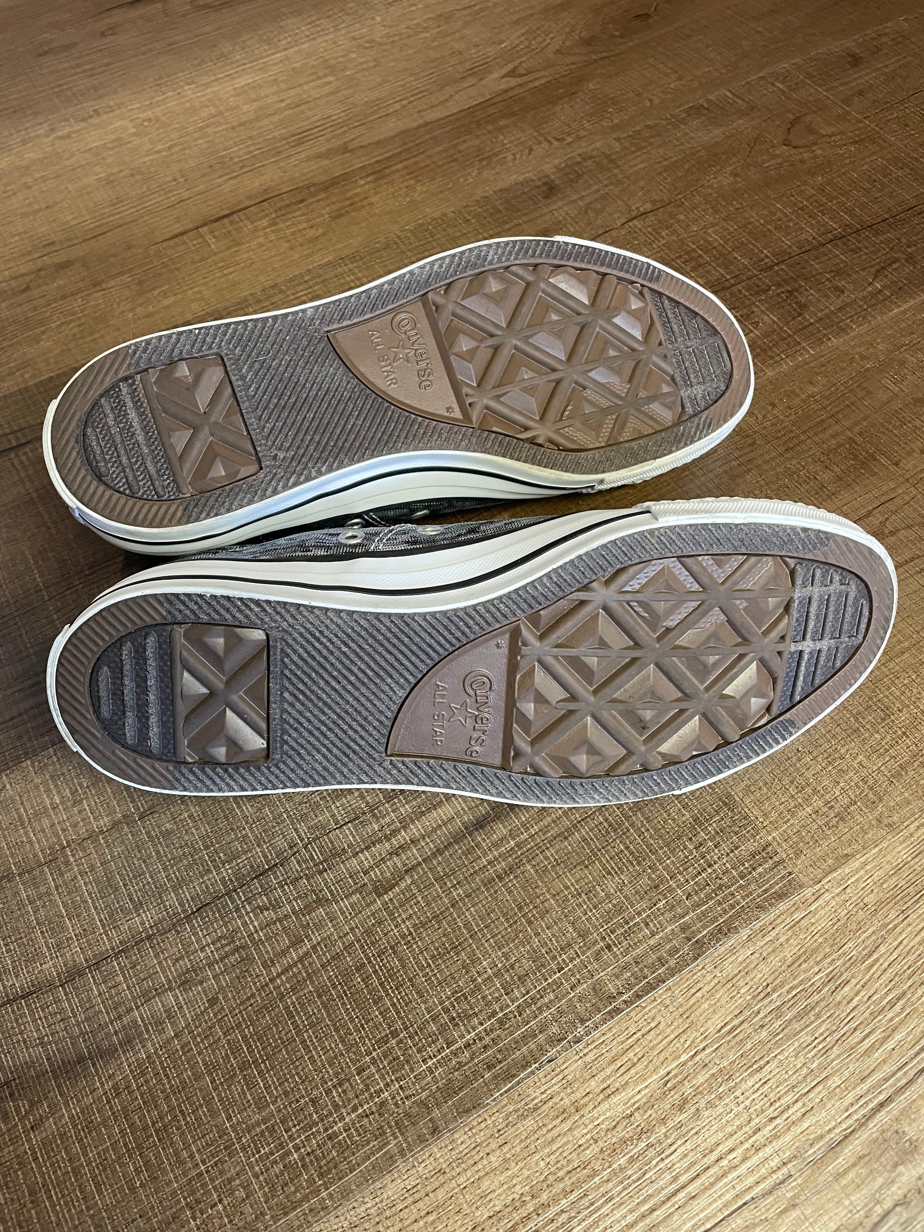 Converse All Star Women's Heathered Gray Sneakers (9)