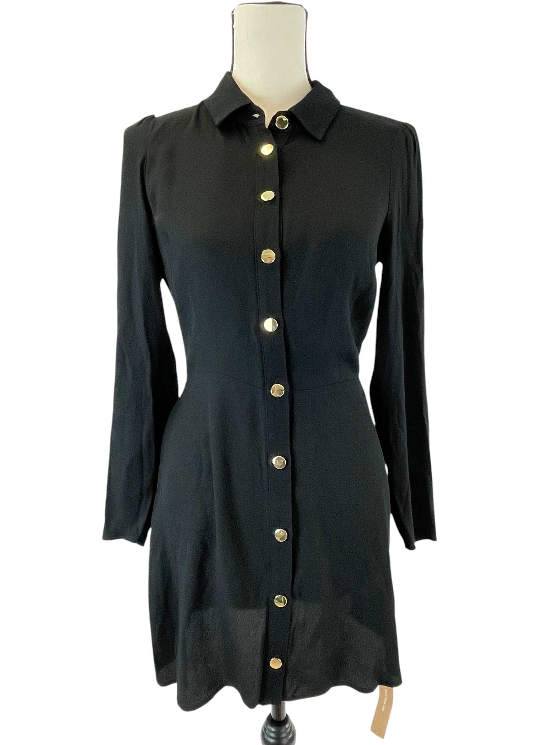 Reformation NWT Hugh Dress in Black (4) - BinxBerry Consignment