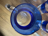 Hand Blown Glass Pitcher & Glasses