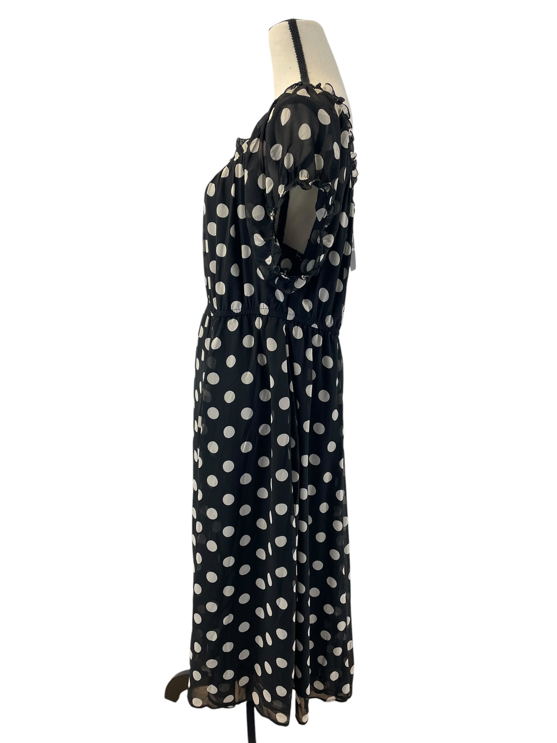 Torrid NWT Midi Chiffon Off Shoulder Peasant Dress (2X) - BinxBerry Consignment