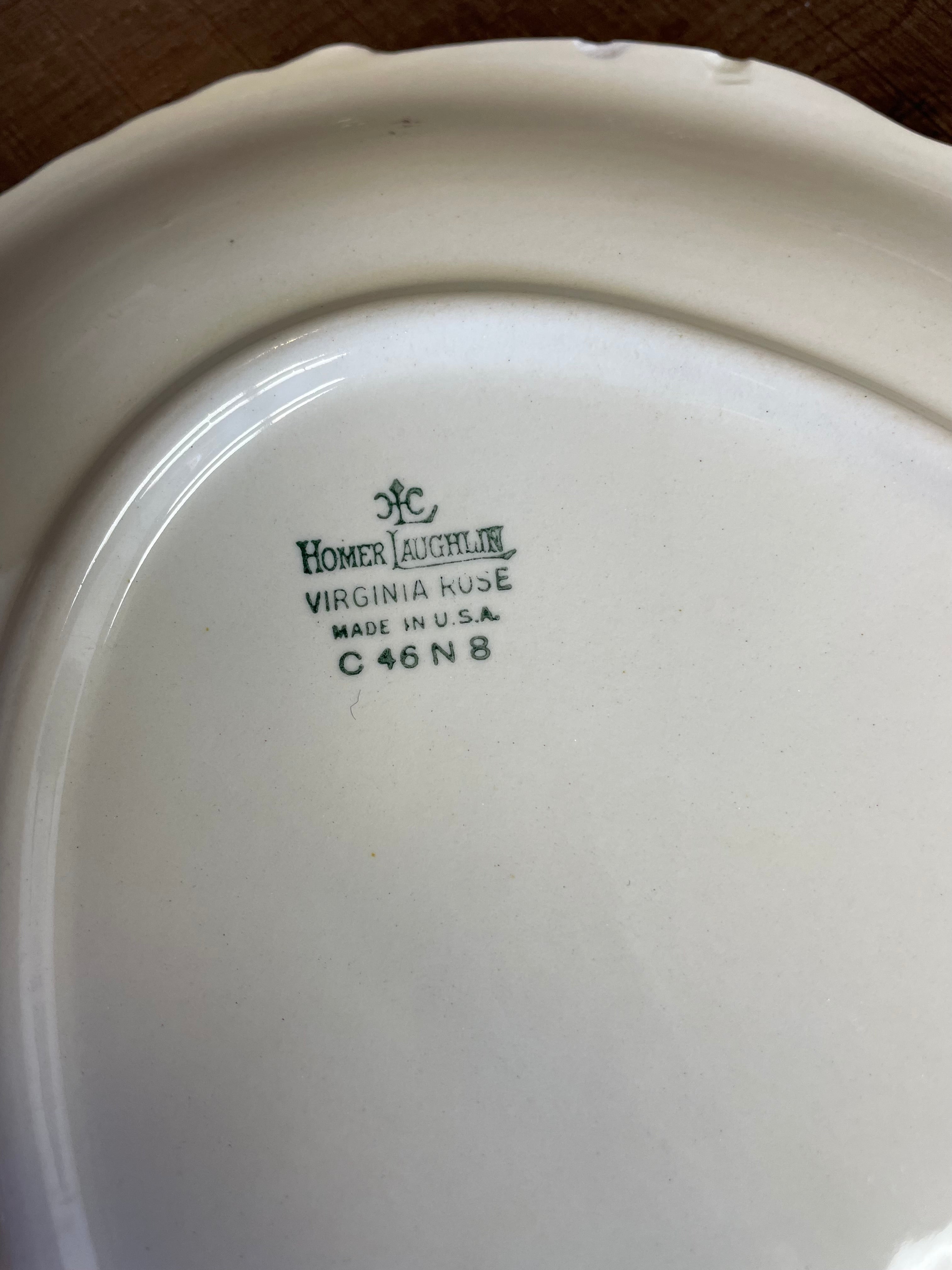 Homer Laughlin ‘Golden Rose’ Scalloped Serving Platter 13” Virginia Rose