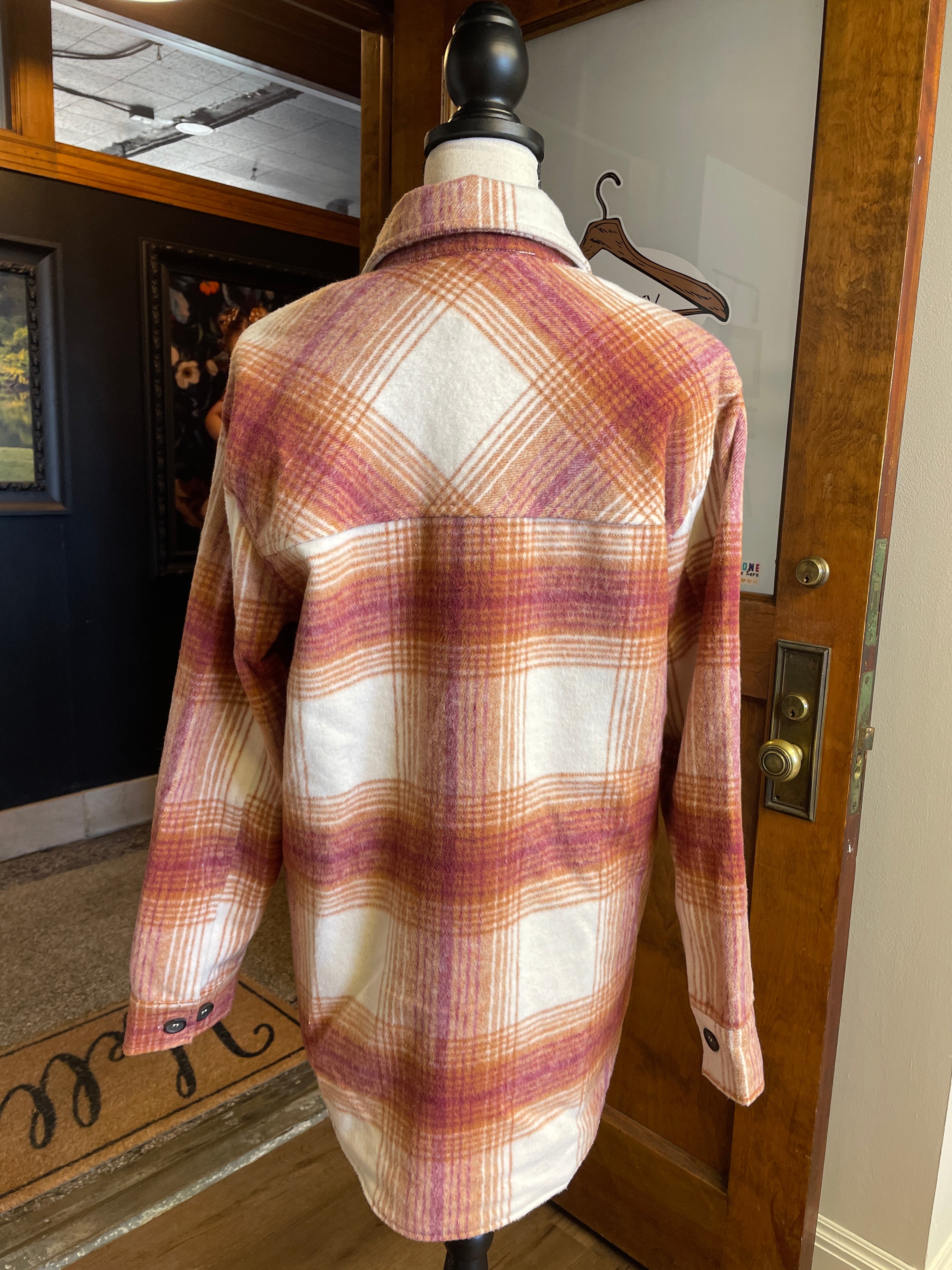 Thread & Supply Carmel Plaid Women's Shacket (M)