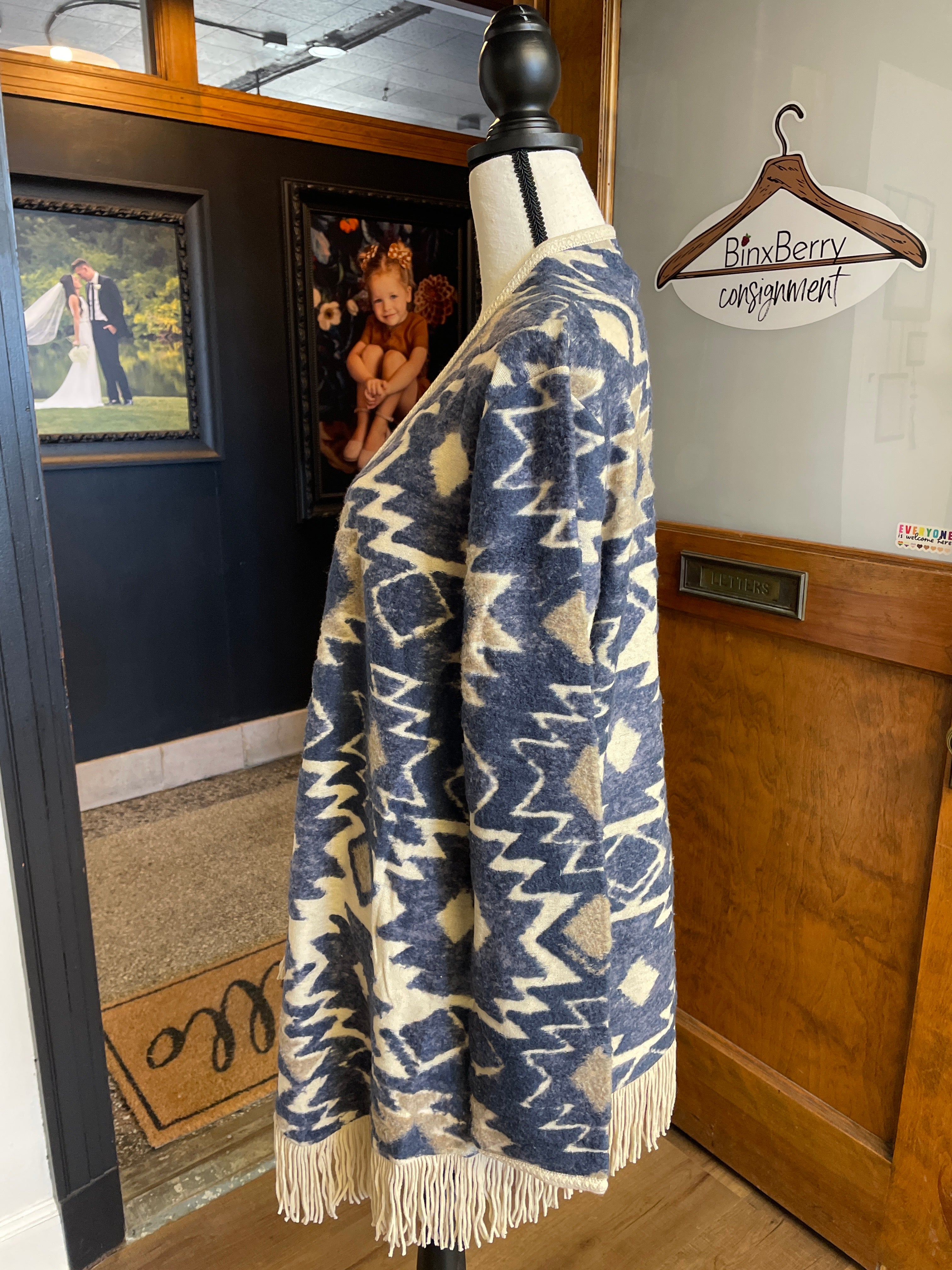 Lucky Brand Aztec Fringe Cardigan (XL)