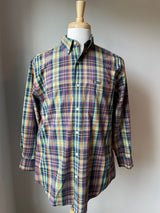 Chaps Easy Care Men's Plaid Button Down (M)