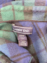 Land's End Women's Button Down Flannel (22W) - BinxBerry Consignment
