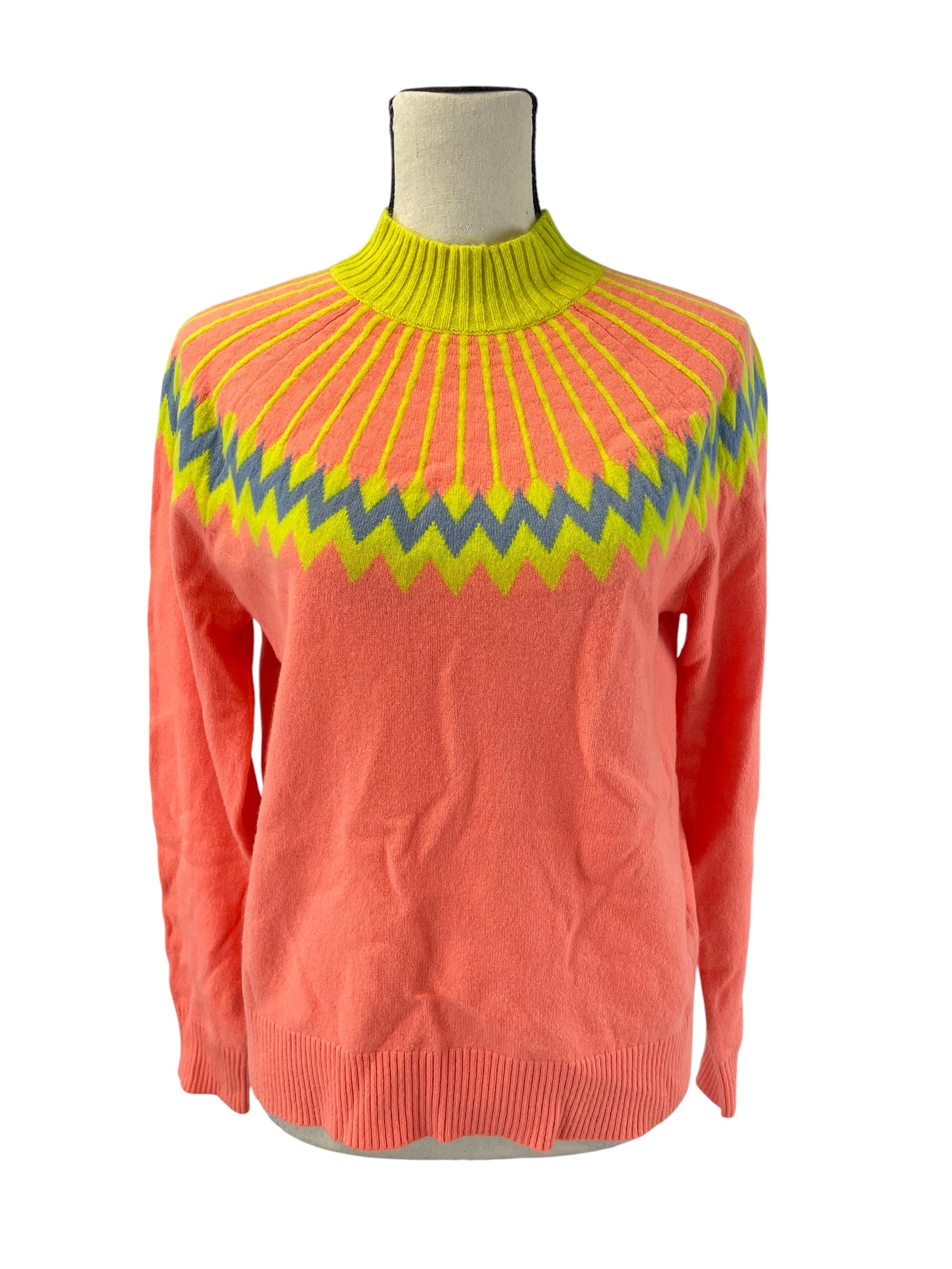 J. Crew Women's Cashmere Fair Isle Mock Neck Sweater (M)