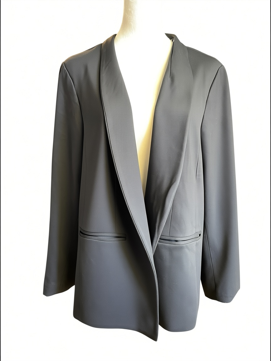 Skies are Blue NWT Stretch Textured Blazer Black (2X)