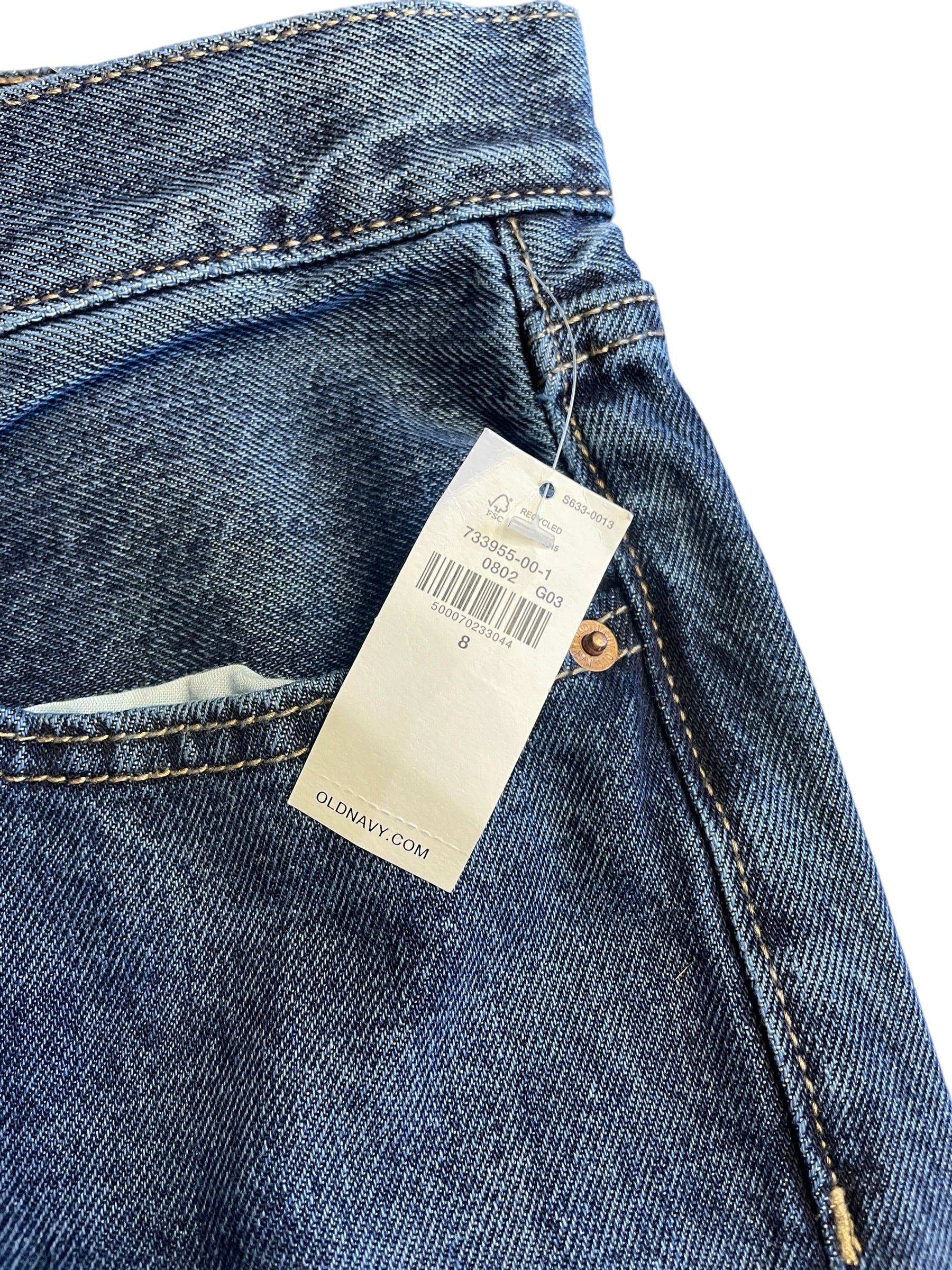 Old Navy Women's NWT High Rise Slouchy Straight Ankle Jeans (8)