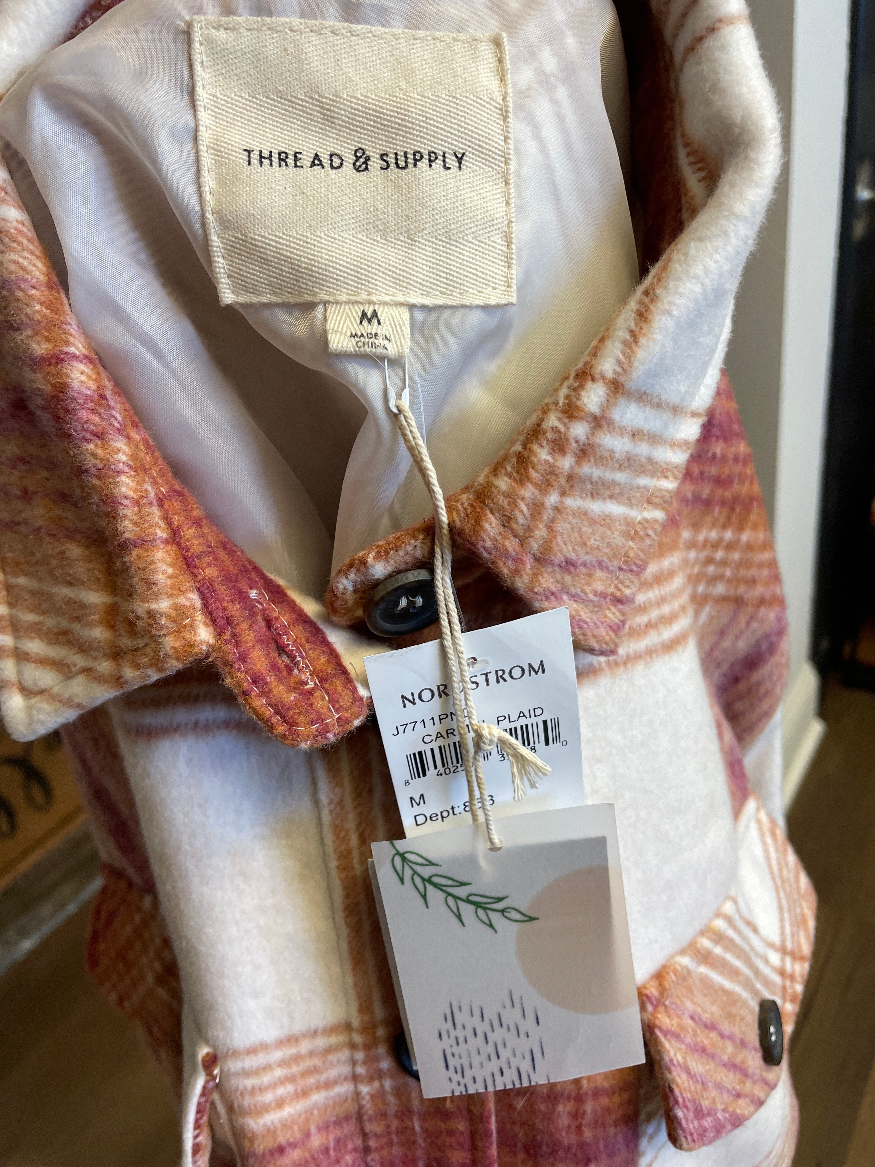 Thread & Supply Carmel Plaid Women's Shacket (M)