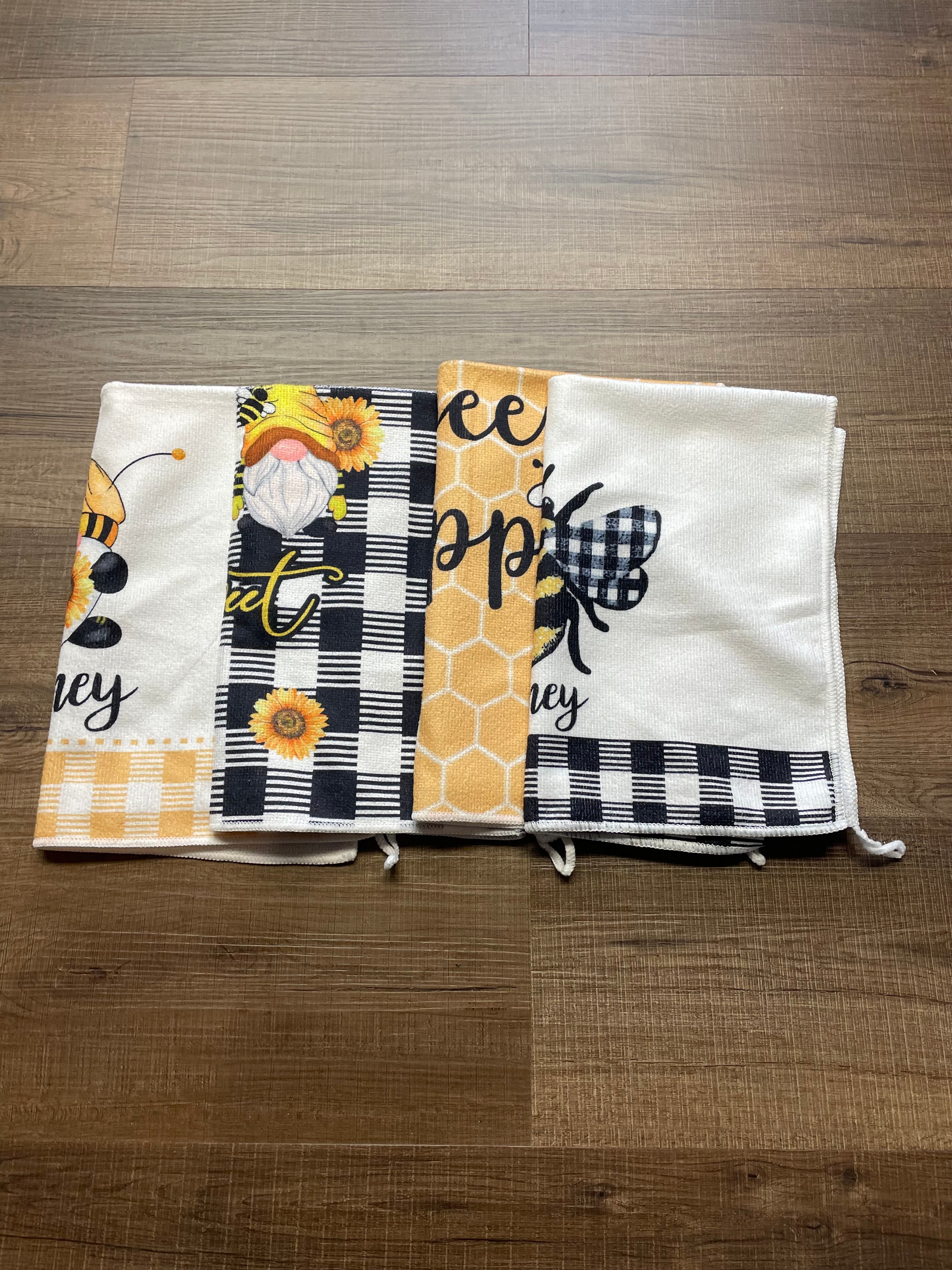 Honeybee Dish Towels (set of 4)