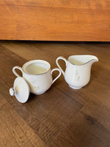 Sango China Rosalie Cream & Sugar Set