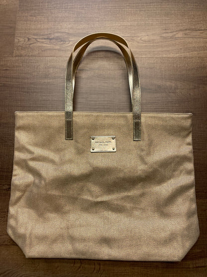 Michael Kors Gold Canvas Tote