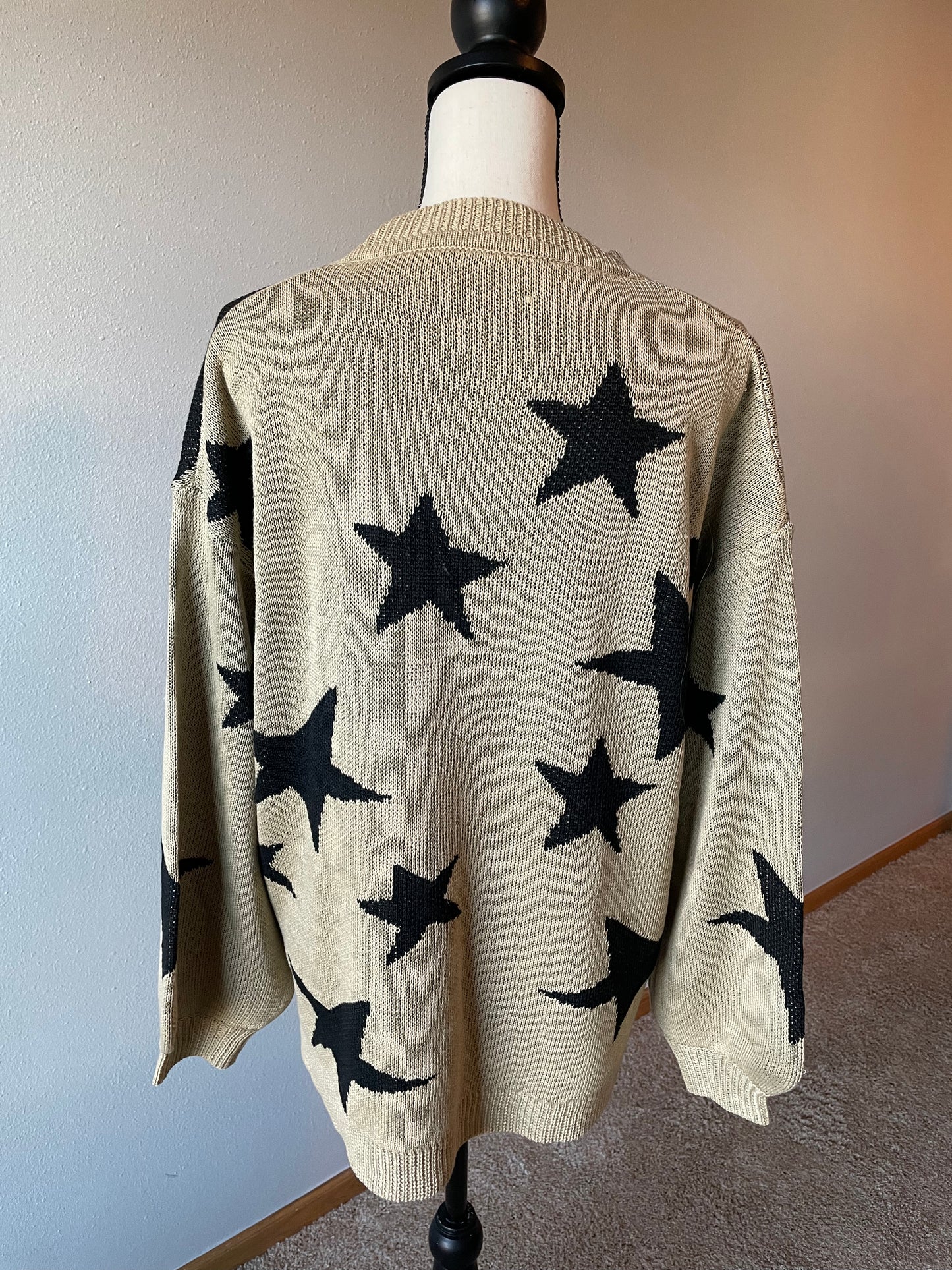 Vestidos Tan Sweater with Navy Stars (M)