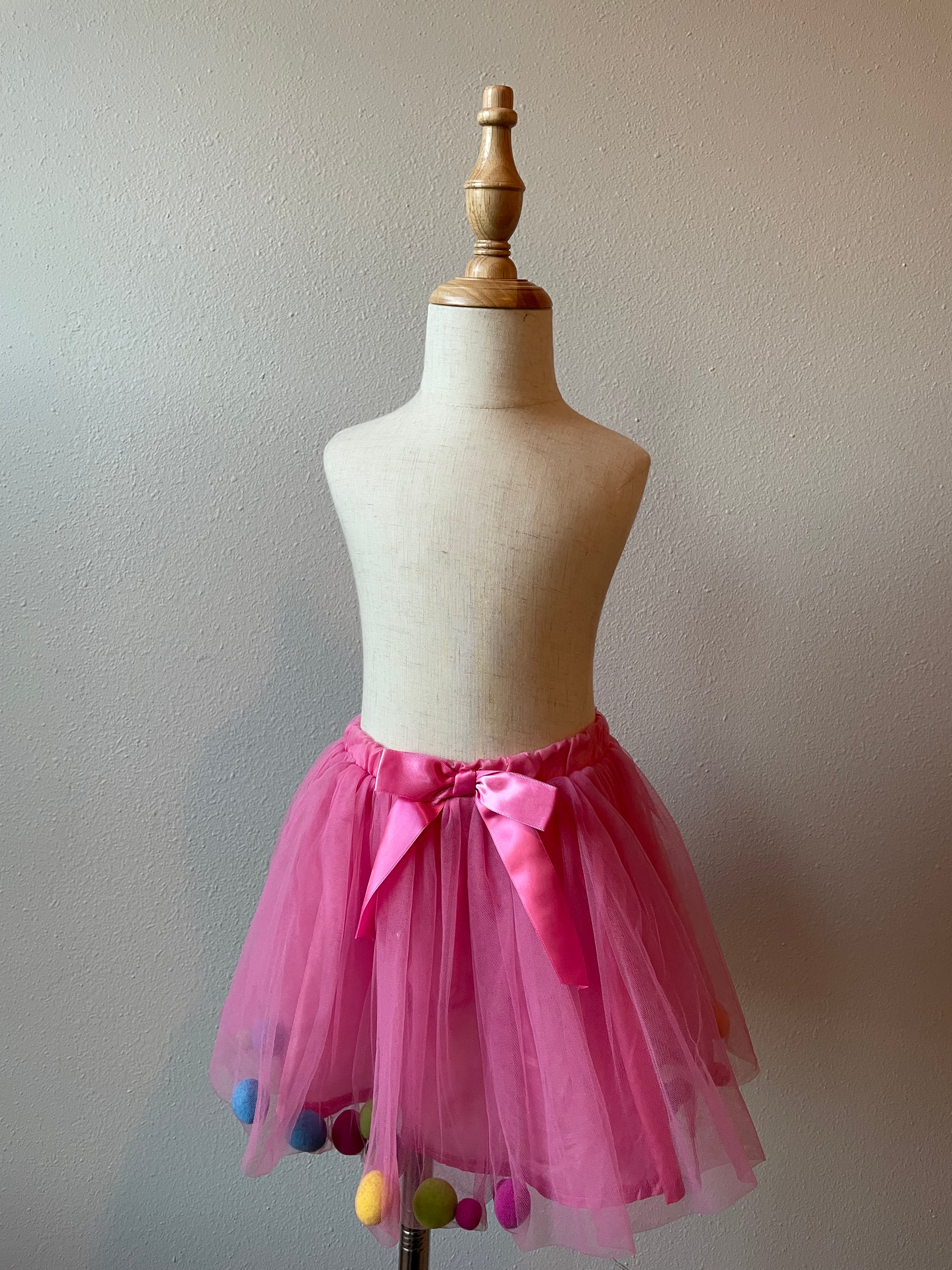 Dollie & Me Tulle and Pom Pom Skirt (YXS)