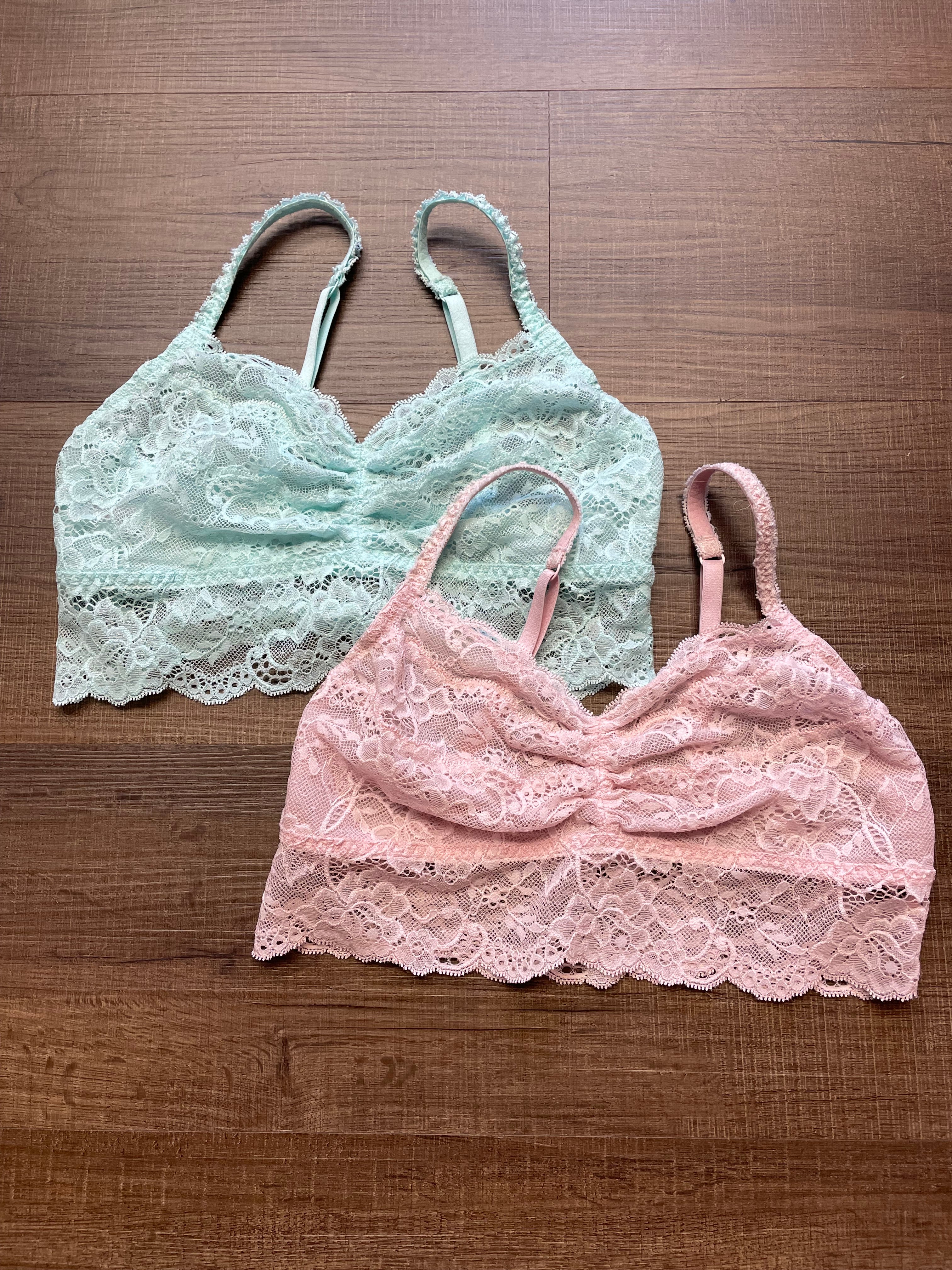 Victoria's Secret Pink Lace Bralette Bundle (M)