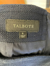Talbots Navy Blue Tweed Skirt (6)