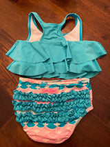 Ruffle Butts Two Piece Teal Swim Set (5)
