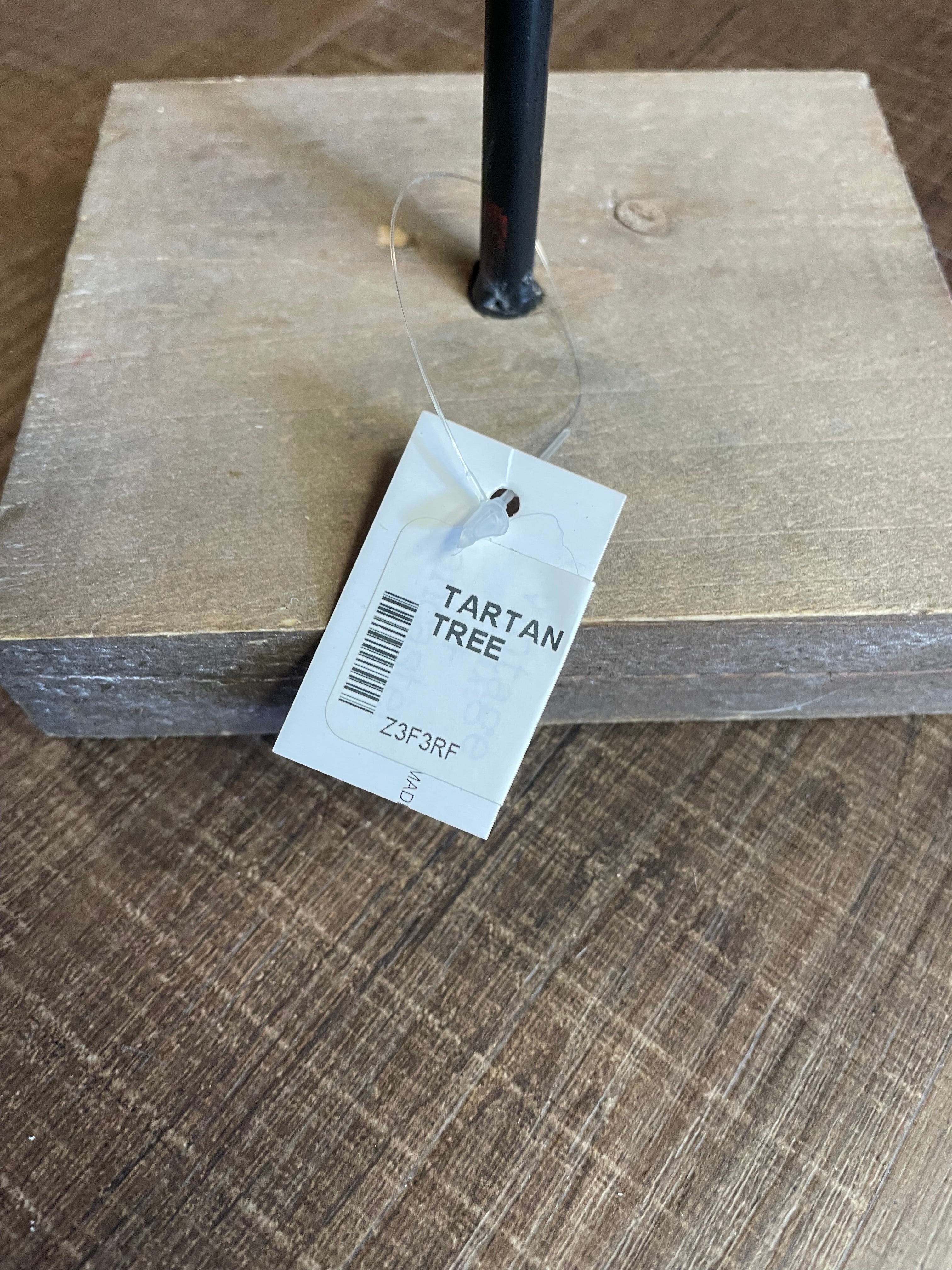 Tartan Tidings Tin Cone Plaid Tree