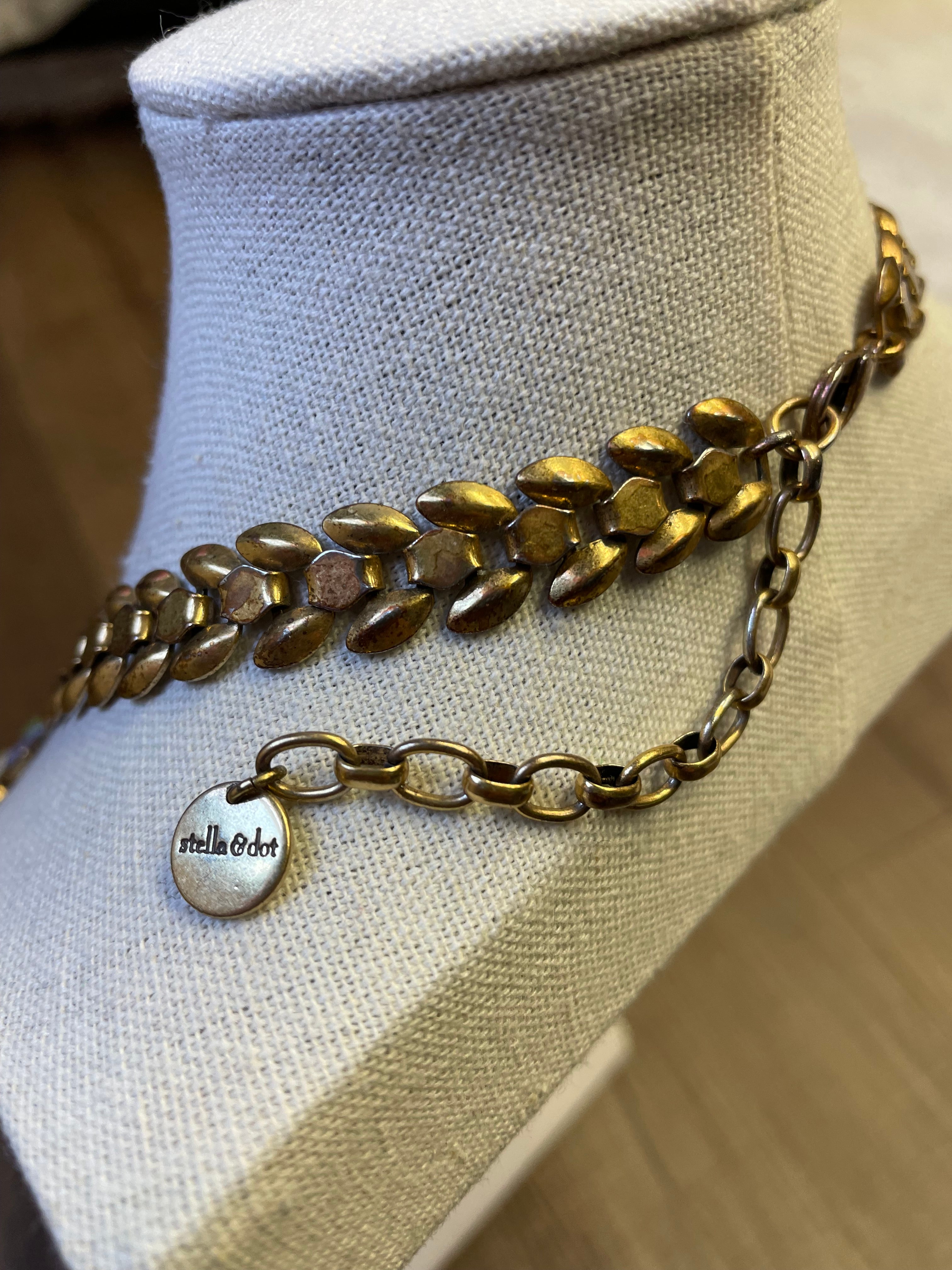 Stella & Dot Trellis Rhinestone Crystals Necklace - BinxBerry Consignment