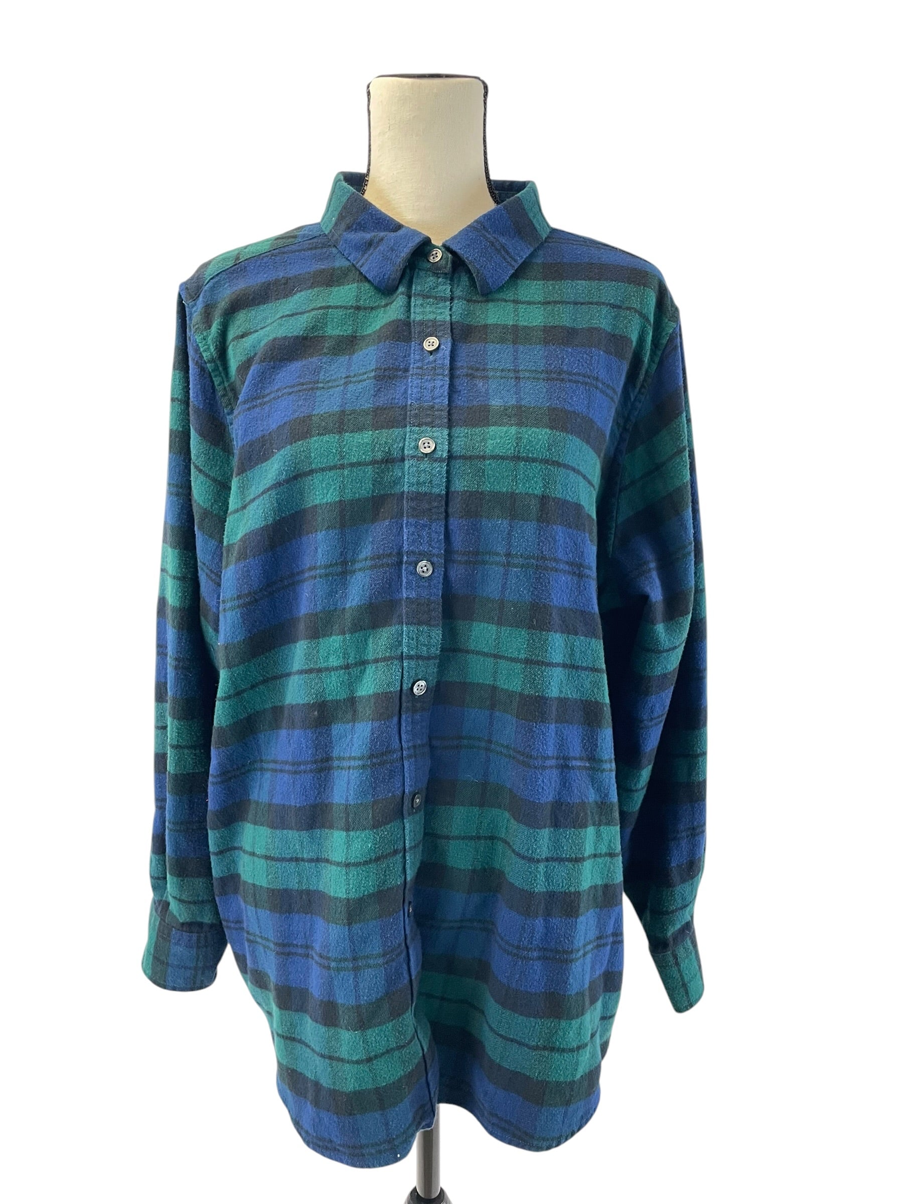 Land's End Women's Button Down Flannel (22W) - BinxBerry Consignment