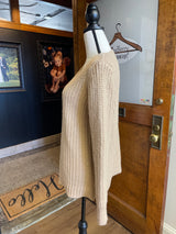 Loft Gold Metallic Thread Knit Sweater (M)