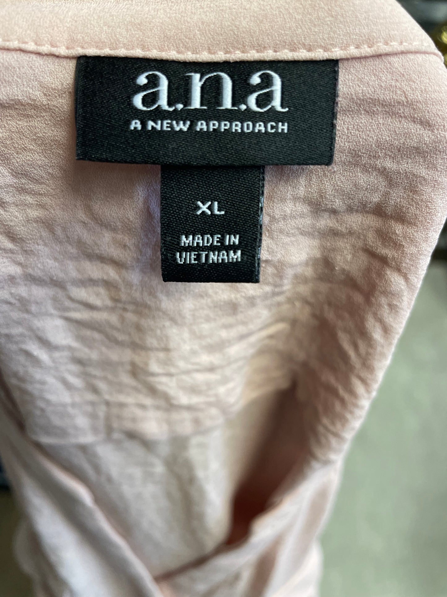A.N.A. Pink Button Down Blouse (XL)