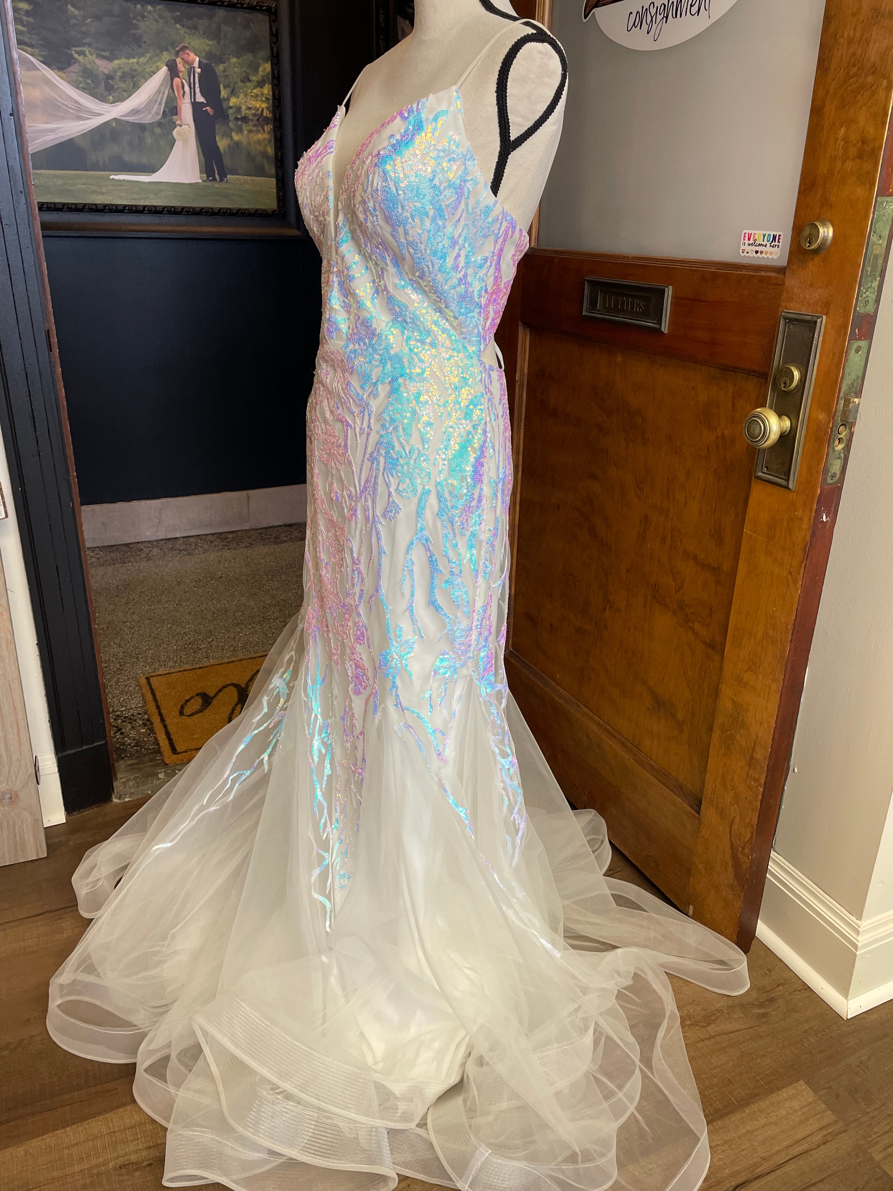 Alyce Paris Iridescent Sequined Prom Gown (10)