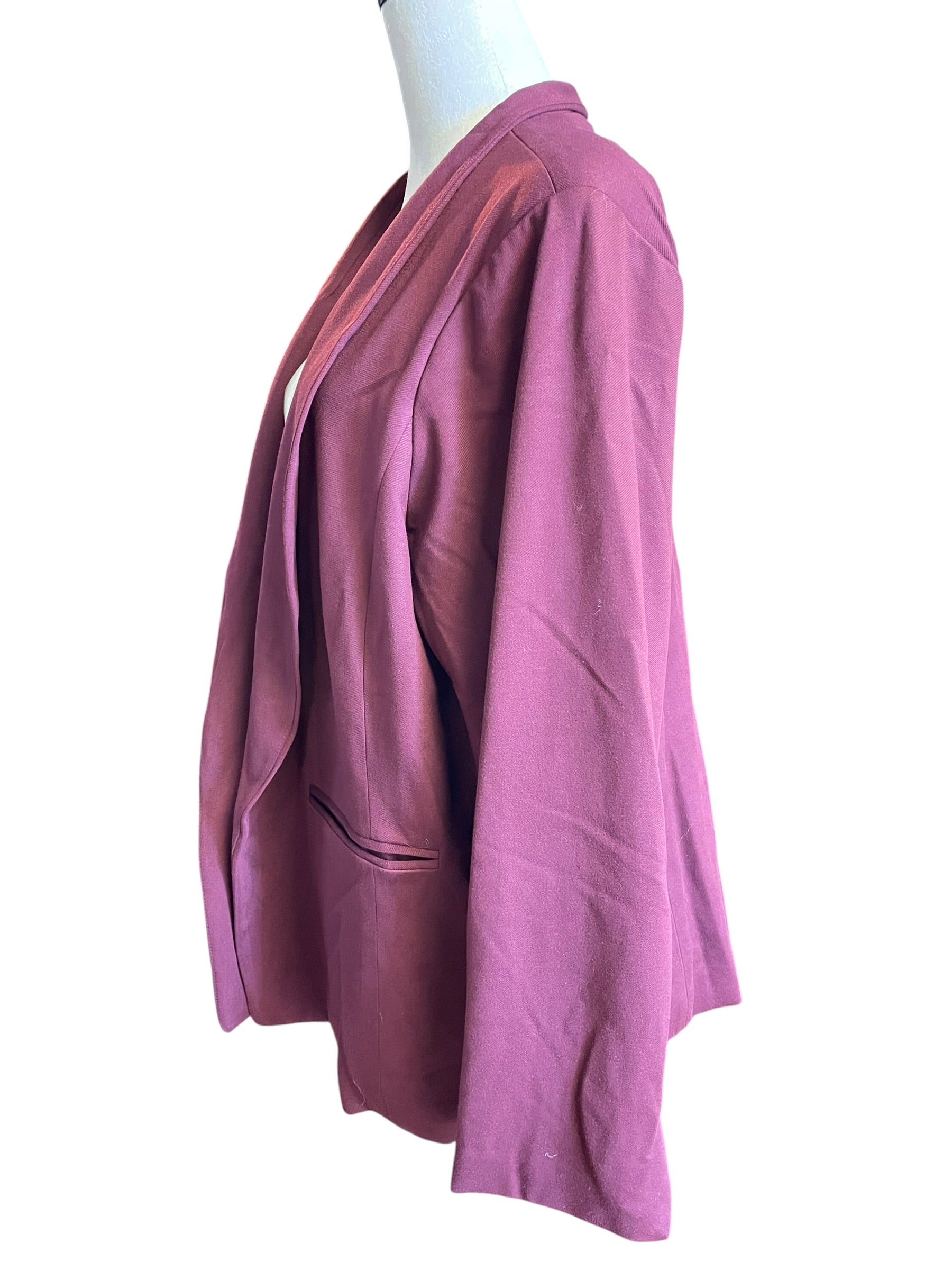 Skies are Blue NWT Stretch Textured Blazer Dark Purple (2X)