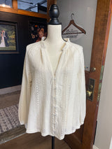 Women's Button-Down Sweater Top (XL)