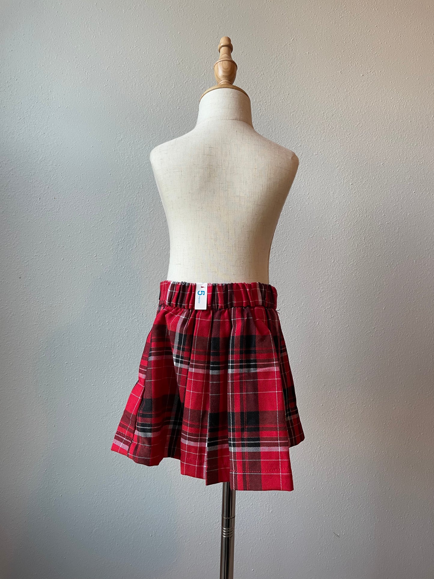 Justice Plaid Pleat Skirt (5T)