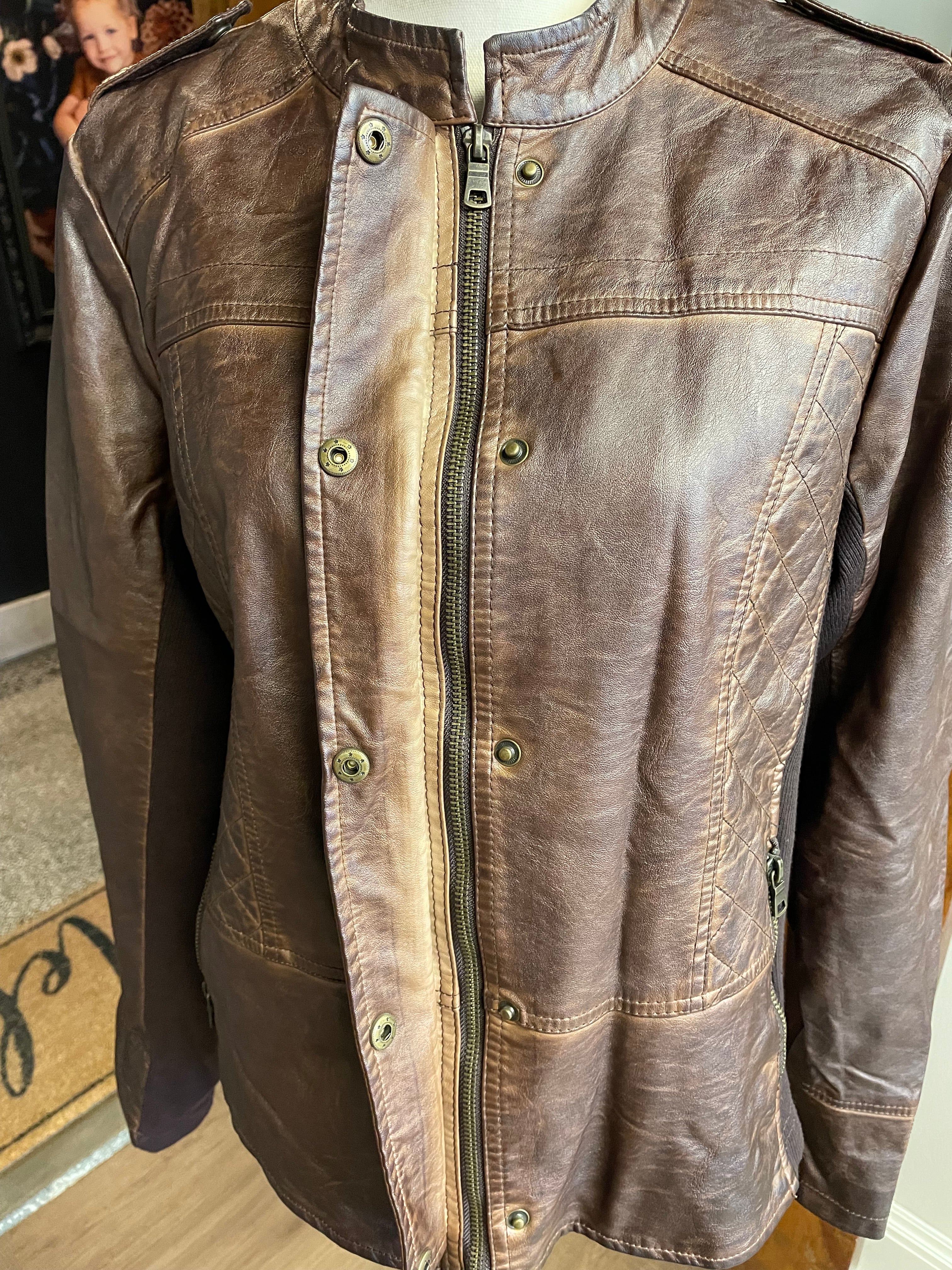 Maurices Faux Leather Jacket (XL)